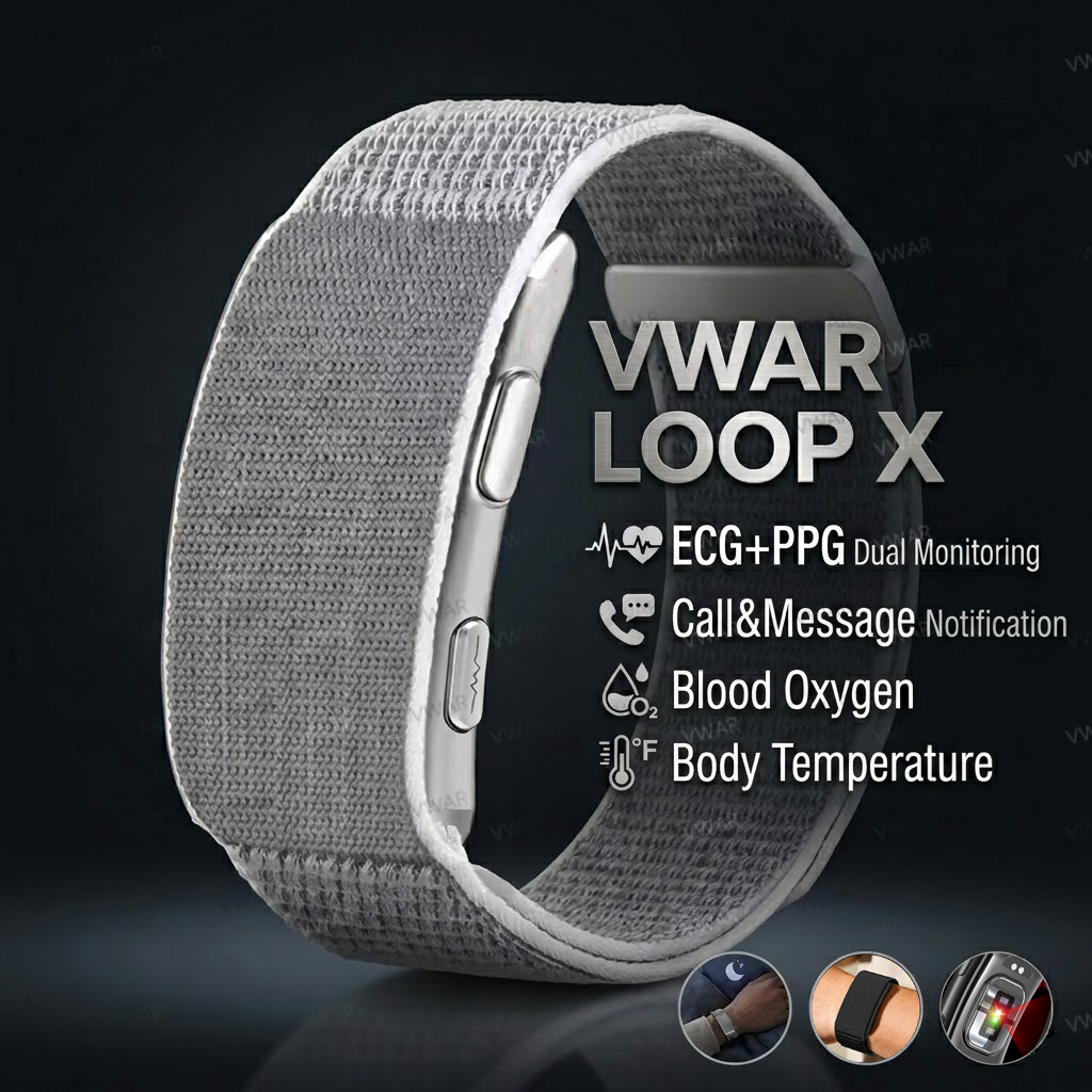 Smartwatch X - Pulseira Inteligente VWAR Loop X ECG,