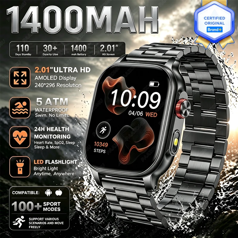 Smartwatch Batam - 2026 Novo Relógio Inteligente com Bateria
