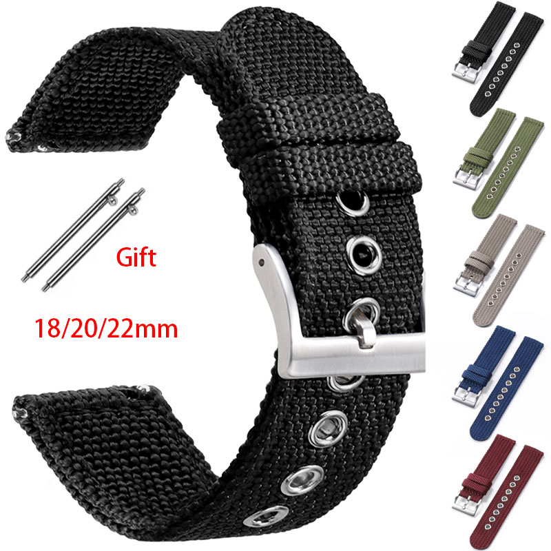Nylon Nato Strap - Pulseira de nylon 18mm 20mm 22mm,