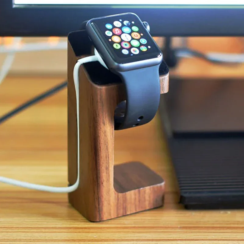 Suporte de madeira para carreg - Smartwatch Watch Accessories avaliação e preço