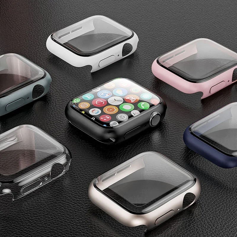 Vidro temperado + capa para ap - Smartwatch Band Accessories avaliação e preço