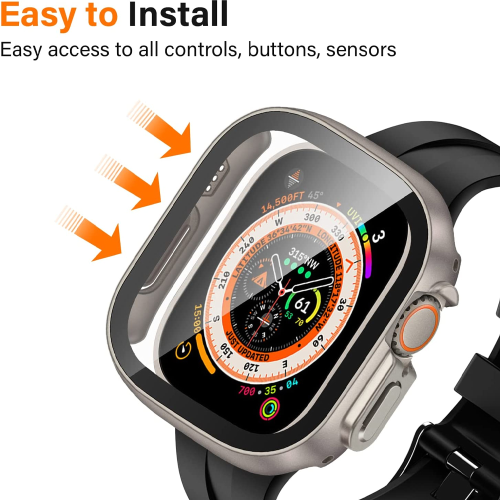 Vidro + capa para apple watch  - Smartwatch Band Accessories avaliação e preço