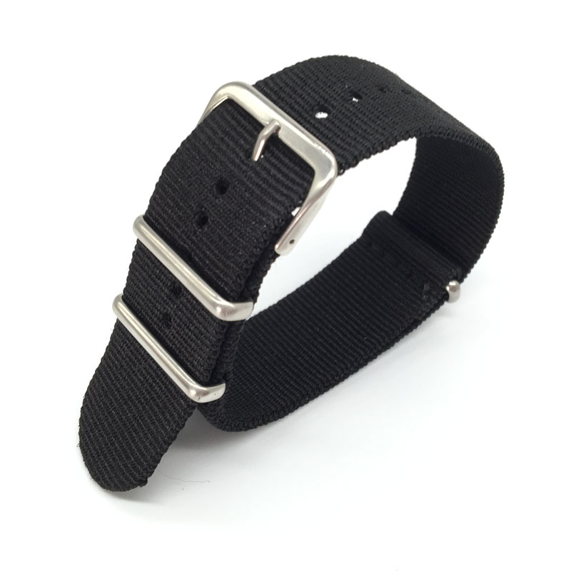 Pulseira de nylon preta para r - Nylon Nato Strap avaliação e preço