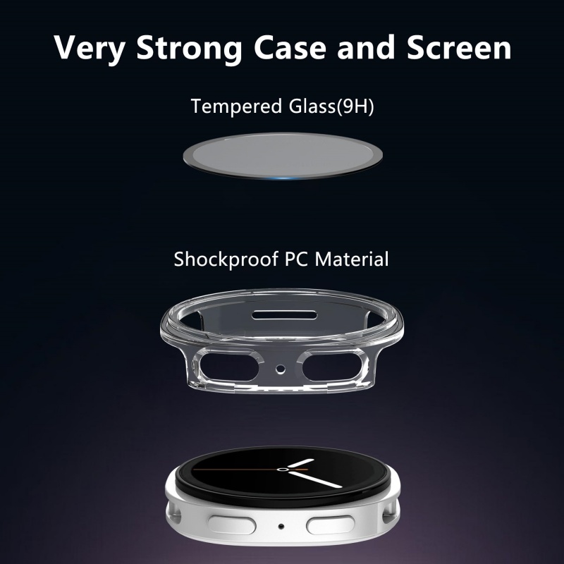 Vidro Temperado + Capa para Sa - Smartwatch Band Accessories avaliação e preço